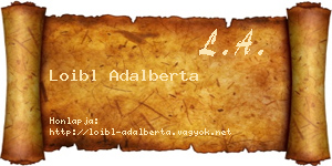 Loibl Adalberta névjegykártya